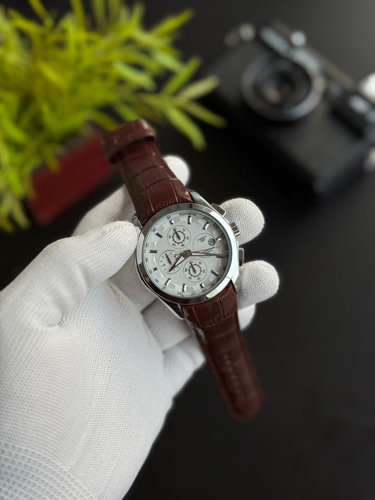 Chronograph Leather Watch